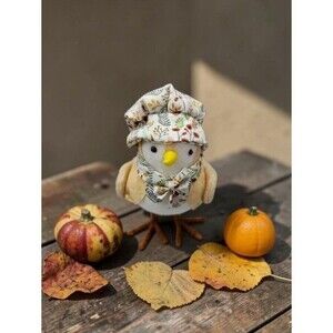 Autumn Harvest Felt Bird Table Decor Fall Holiday Collectible Figure